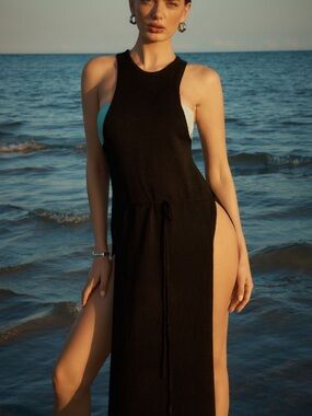 BLITHE Racerback Knit Maxi Dress